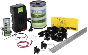 Set electric de imprejmuire Kerbl, 230V, 0,5 Joule, utilizare multifunctionala