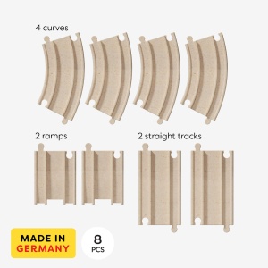 Set extensie HABA Cars 2011844001 - Elemente mari usor de conectat din materiale reciclate - Img 5