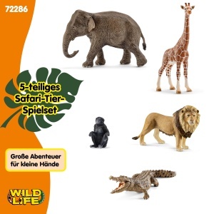 Set Figurine Animale Salbatice Schleich 72286 - 5 Piese, pentru copii de la 3 ani - Img 5