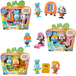Set Figurine Brave Bunnies - 3 Figurine cu Accesorii, Bop si Boo, pentru Copii 3