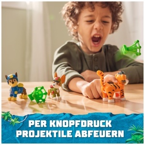 Set Figurine PAW PATROL Jungle Pups - Chase si Tracker cu Tigru, 5 cm - Img 5