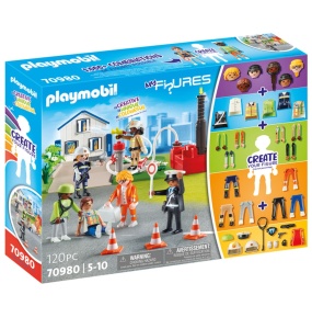 Set Figurine PLAYMOBIL My Figures 70980 Misiune de Salvare, 120 piese, 6 figurine