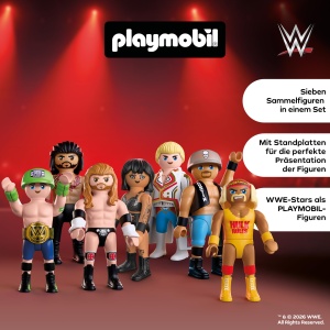 Set Figurine PLAYMOBIL WWE cu Hulk Hogan, Stone Cold, John Cena si Accesorii - Img 3