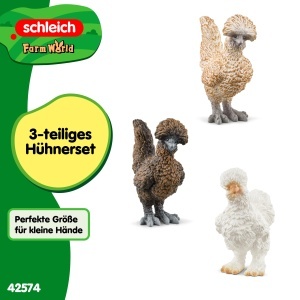 Set Figurine Pui Schleich Farm World 42574 - 3 Piese, Detalii Realiste - Img 5