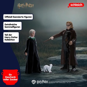 Set Figurine Schleich Harry Potter - Mad-Eye Moody si Draco Malfoy cu Frettchen, 2 Figuri - Img 6