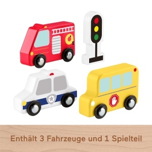 Set Fisher-Price JCY32 Masinute din Lemn pentru Copii 2 Ani 4 Piese Design Educativ - Img 5