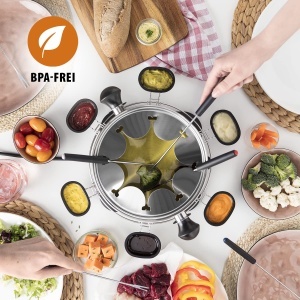 Set fondue Tristar FO-1109, 1.3L, 1400W, 8 persoane, otel inoxidabil - Img 5