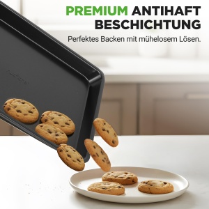Set forme de copt NutriChef, 6 piese, antiaderente, PFOA-free, negru - Img 6
