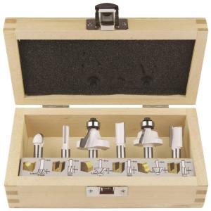 Set freze Makita D-53540, 6 piese, hartmetall, 8 mm