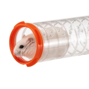 Set Hamster Ferplast Tube Accesorii pentru Cusca Hamster 9 bucati in total Hamster Tunnel Tube cu orificii de ventilatie curbe si fitinguri incluse KI - Img 6