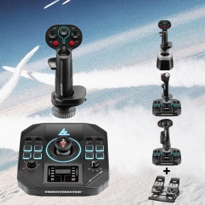 Set Joystick Thrustmaster Sol-R 4 HOTAS cu 58 Functii si RGB - Img 5