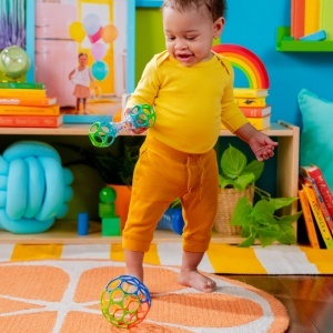 Set Jucarii pentru Bebei Bright Starts Oball - 2 Piese, BPA-fri, Unisex - Img 6