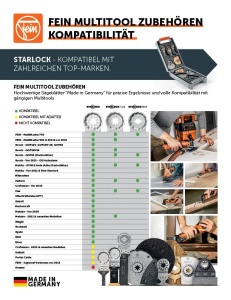 Set lame de taiere Fein E-Cut Combo Starlock, 3 piese, pentru lemn si metal, compatibil multitool - Img 9