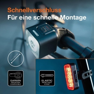 Set Lampa Bicicleta OSRAM LEDsBIKE COMPACT 100, 100 Lux, cu Bremslicht, USB-C - Img 4