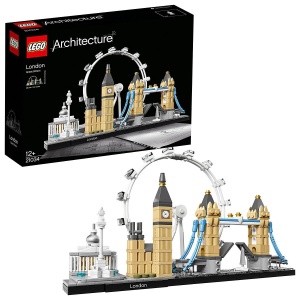 Set LEGO Architecture London Skyline 468 piese, model cu Big Ben, London Eye si Tower Bridge