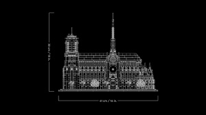 Set LEGO Architecture Notre-Dame de Paris, 4383 piese, model detaliat pentru adulti - Img 9