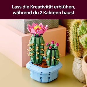 Set LEGO Botanicals 11509 Kaktus Decorativ cu Flori Roz 482 Piese pentru Copii si Adulti - Img 3