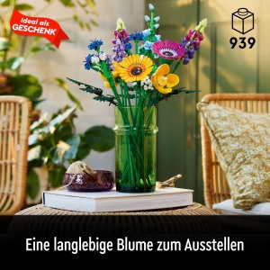 Set LEGO Botanicals Buchet Flori Salbatice 10313 - 8 Flori Artificiale, 939 Piese - Img 2