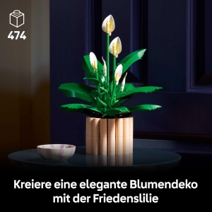 Set LEGO Botanicals Friedenslilie 11504, 474 piese, decoratiune interioara - Img 2