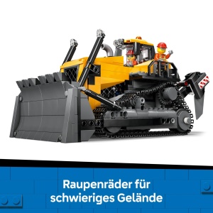 Set LEGO City Bulldozer Galben 60466 682 Piese cu Mini-Figuri si Accesorii - Img 3