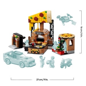Set LEGO City Pizza cu Vehicule - 60496, 494 piese, 5 minifigurine - Img 8