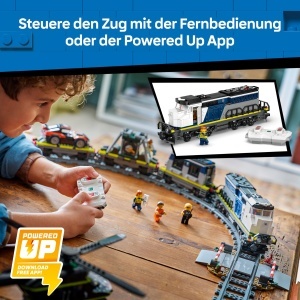 Set LEGO City - Politie si Hoti - Tren electric cu 6 minifigurine si accesorii - Img 4