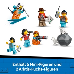 Set LEGO City Trains Arktis-Polarexpress 60470 - Ferngesteuert, 6 Minifiguri, 22 Gleissegmente - Img 6