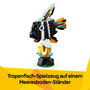 Set LEGO Creator 3-in-1 Animale Salbatice Tukan Tropical cu Floare - 225 piese - Img 6