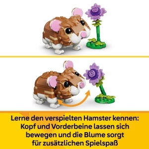 Set LEGO Creator 3in1 Hamster cu Floare - 166 piese, pentru copii 7 - Img 5