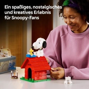 Set LEGO Ideas Peanuts Snoopys Hundehutte, 964 piese, decor retro - Img 3