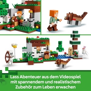 Set LEGO Minecraft - Erstes Abenteuer in der Noapte, 7 Figurine, 301 Piese - Img 4