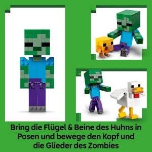 Set LEGO Minecraft Huhnerreiter 21582 - 344 piese, 3 figurine, decoratiune - Img 5