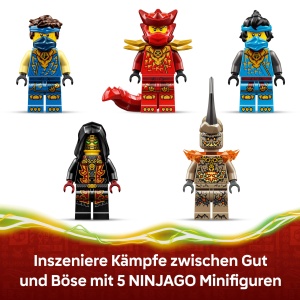 Set LEGO NINJAGO Jays Transformationsflitzer 2in1 cu 5 Minifiguri, 387 Piese - Img 5