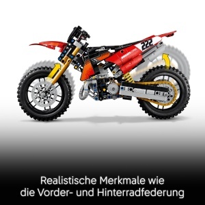 Set LEGO Technic Ducati Desmo450 MX Factory Motocicleta cu Lenkung si Federung, 457 piese - Img 3