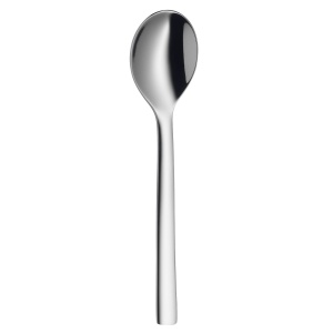 Set linguri espresso WMF Nuova 6 bucati lingura espresso Cromargan din otel inoxidabil lustruit pentru masina de spalat vase L 11 cm - Img 2
