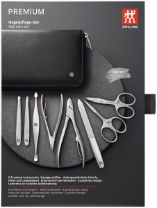 Set Manichiura ZWILLING TWINOX, 8 piese, Etui din piele neagra - Img 6