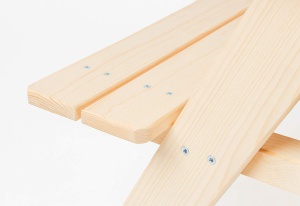 Set masa si bancute pentru copii Pinolino Nicki 4 locuri lemn masiv pentru exterior 90 x 79 x 50 cm - Img 5