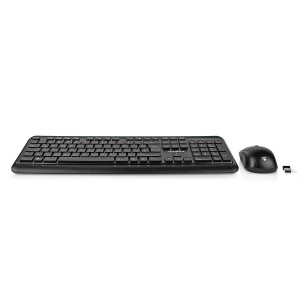 Set Maus si Tastatura Nedis KBMCW100BKDE, Wireless, USB, 80012001600 DPI
