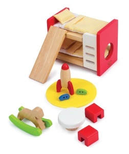 Set mobilier din lemn pentru camera copiilor Hape paturi suprapuse masa scaune si accesorii pentru copii 3