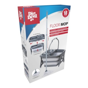 Set mop cu galeata Dirt Devil - Galeata pliabila 18L, mop cu cap detasabil - Img 5