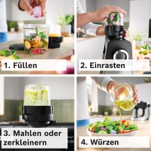 Set multifunctional pentru tocat si mixat Bosch MUZS68TM, 5-in-1, compatibil cu robot de bucatarie Serie 6 si Serie 8 - Img 8