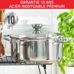 Set oale si cratite Tefal Duetto On A705S636, 6 piese, otel inoxidabil, compatibil inductie - Img 5