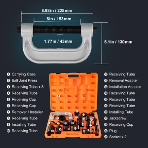 Set presa pentru pivot VEVOR ZX-J044 23 piese otel carbon pentru 2WD si 4WD - Img 8