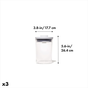 Set recipiente OXO Good Grips POP Mini 3 buc 06L BPA-free etans - Img 3