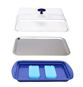 Set Servire APS cu Hauba Tava din Otel Inoxidabil, 43x29 cm, 2 Racitoare - Img 6