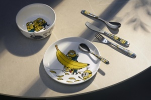Set tacamuri si vesela pentru copii WMF Minions 6 piese inox Cromargan spalare usoara - Img 2