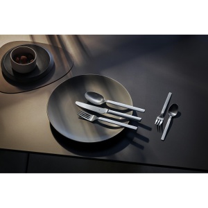 Set tacamuri WMF Alteo 12 persoane, tacamuri 60 bucati, tacamuri mate, cutit monobloc, otel inoxidabil Cromargan mat, poate fi spalat in masina de spalat vase - Img 2