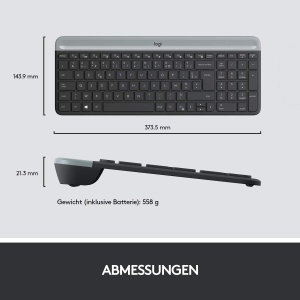 Set Tastatura si Maus Logitech MK470 Slim Combo, Design Compact, Wireless - Img 8