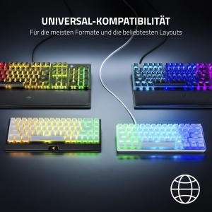 Set Tastaturi Razer Phantom - 128 Tasta ABS, Design Transparent, Compatibilitate Universala - Img 6