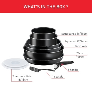 Set Tefal Ingenio Easy On L1599802 10 Piese Antiaderent Maner Detasabil - Img 2